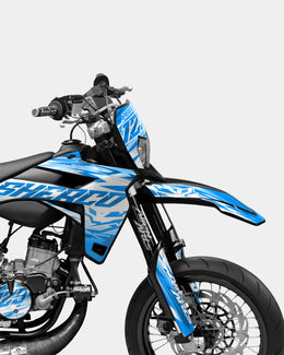 LUNIOR- Kit deco SHERCO 50cc - Bleu — vue 3