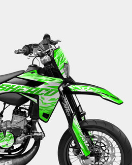LUNIOR- Kit deco SHERCO 50cc - Vert — vue 3