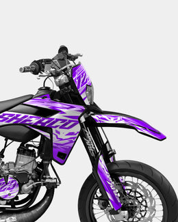 LUNIOR- Kit deco SHERCO 50cc - Violet — vue 3