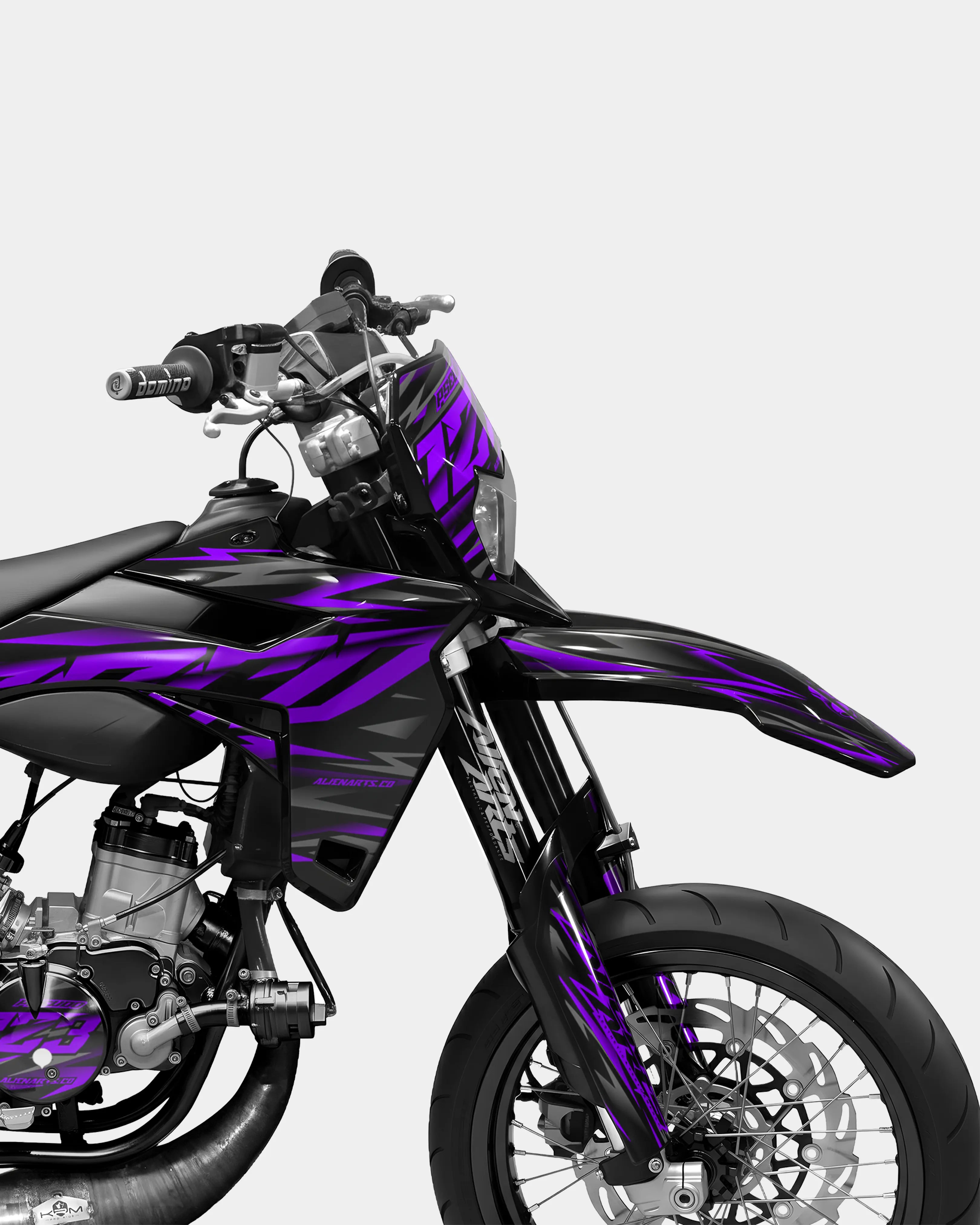 NOVUM- Dekorationsset SHERCO 50cc – Violett