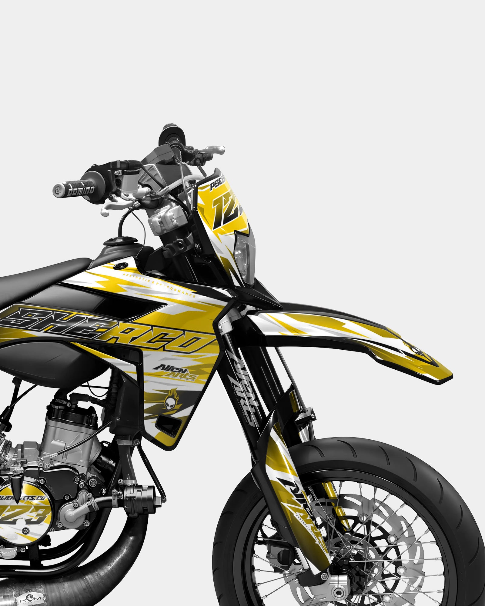 ONYX - SHERCO 50cc Decal Kit - Dark Yellow