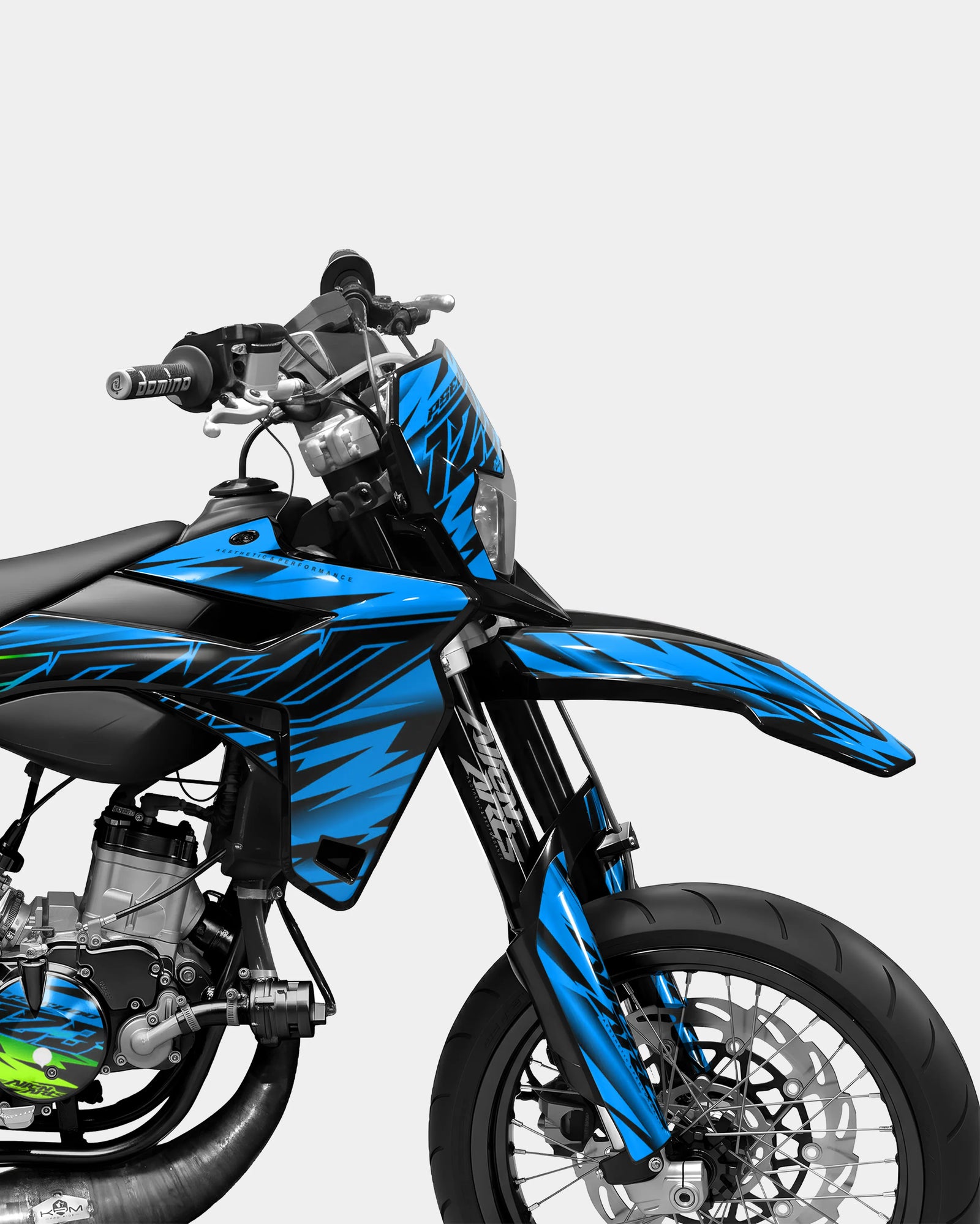 PAENO - Decoratieset SHERCO 50cc - Blauw Groen
