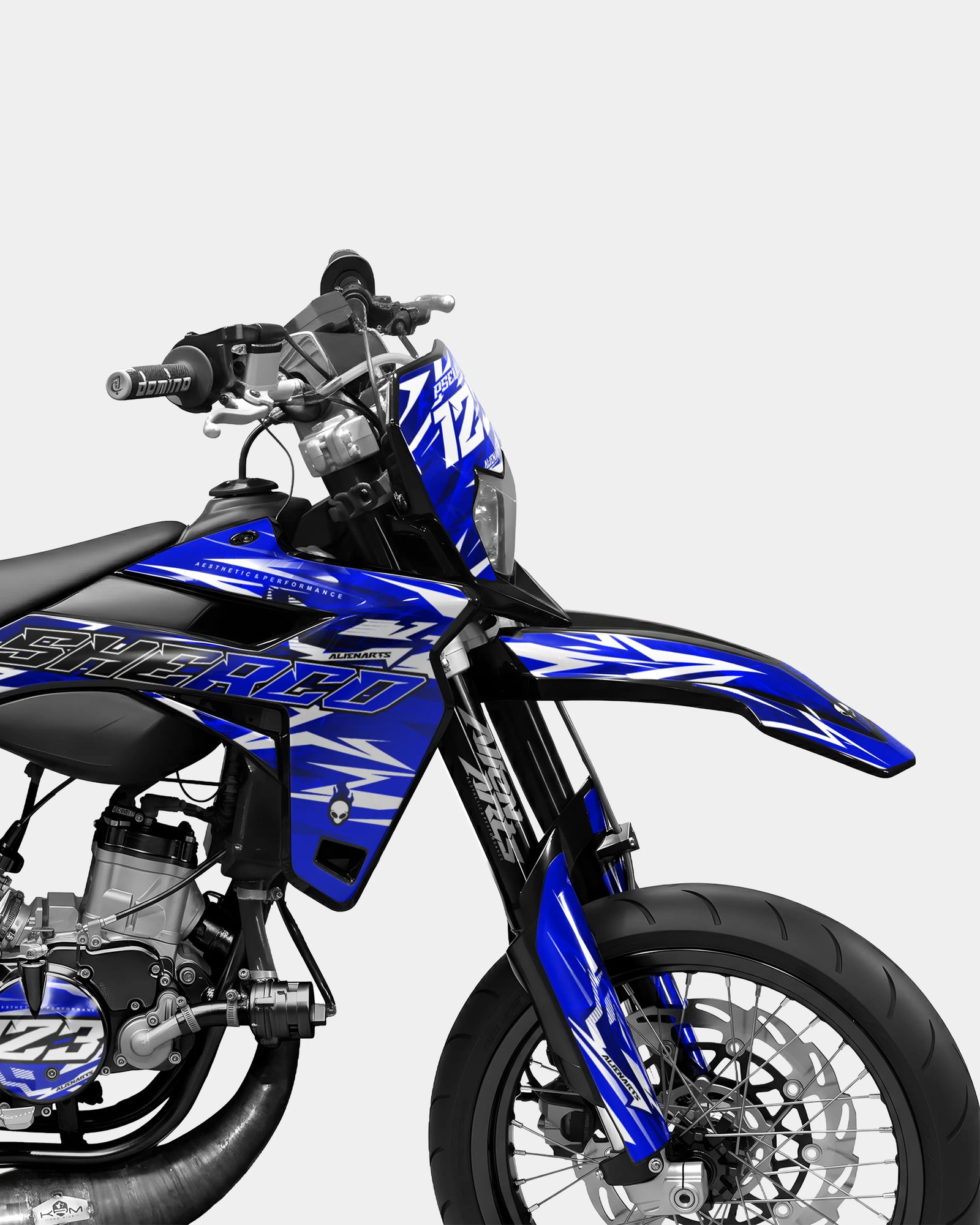PLUME - Dekorationsset SHERCO 50cc - Dunkelblau