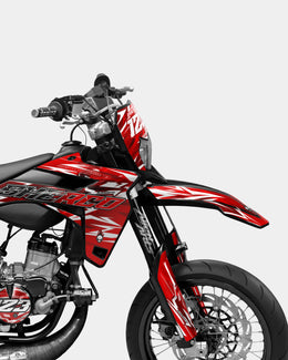 PLUME - Kit deco SHERCO 50cc - Rouge — vue 3