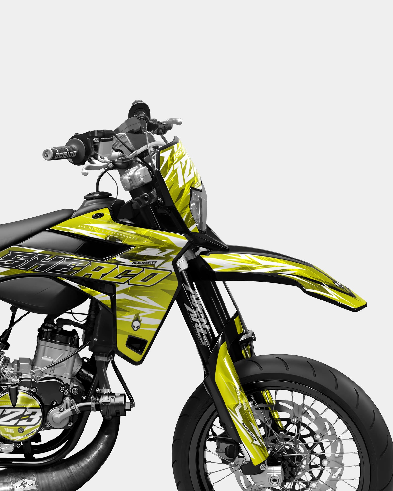 PLUME - Dekorationsset SHERCO 50cc - Gelb