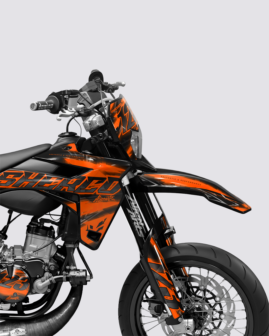 RAZOR - Kit deco SHERCO 50cc - Orange — vue de face