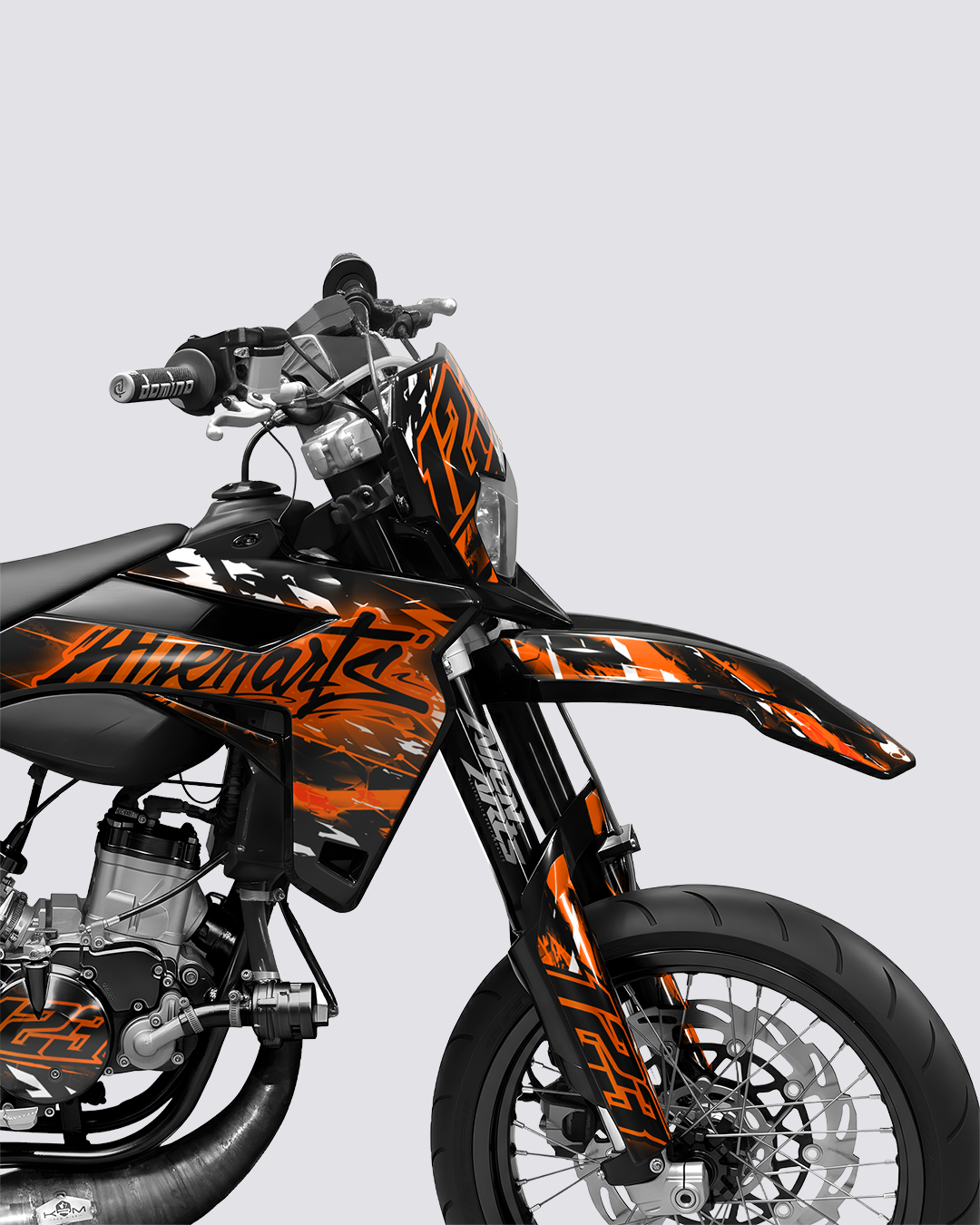 ROGUE - Kit deco SHERCO 50cc - Orange — vue de face