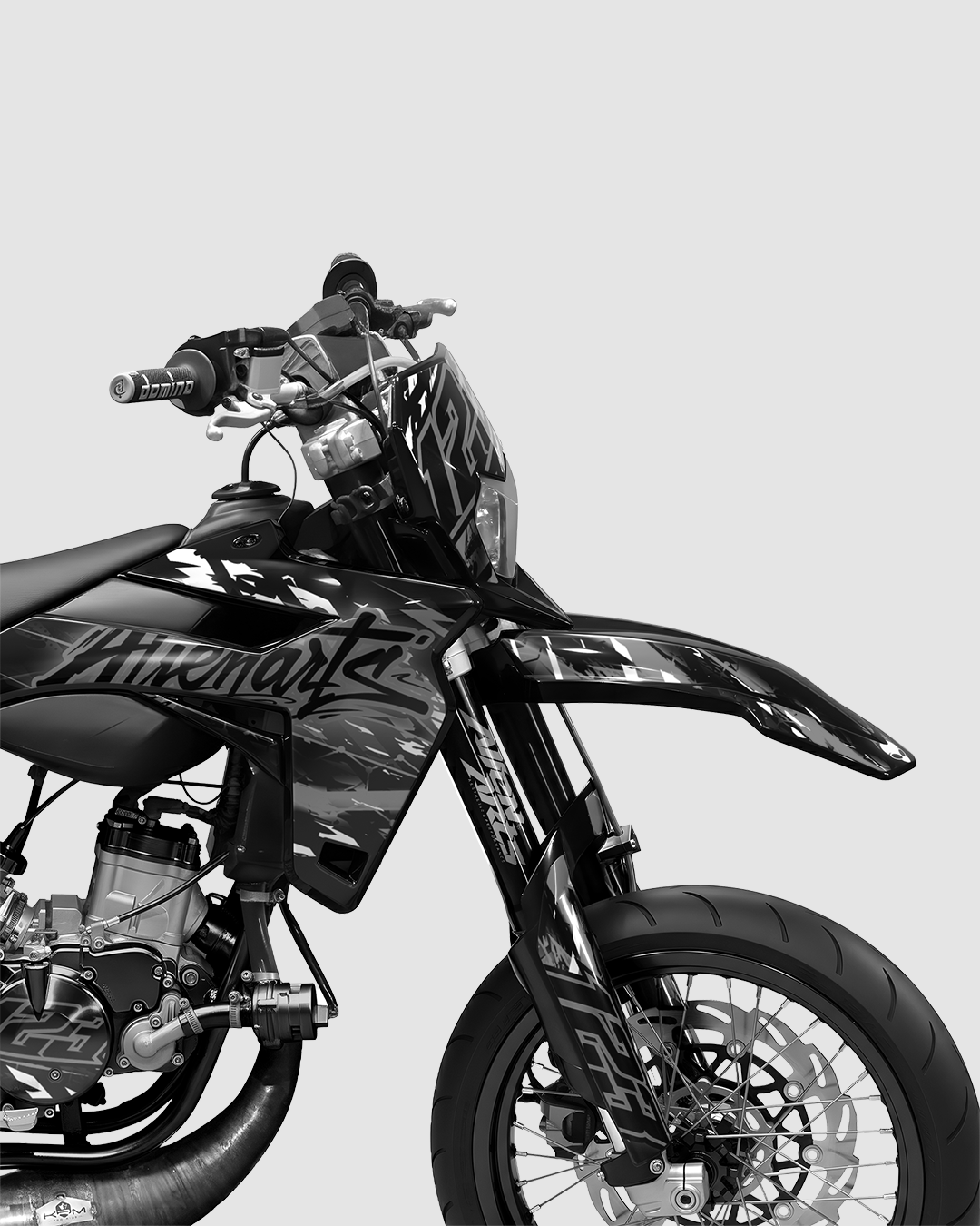 ROGUE - Kit deco SHERCO 50cc - Blanc — vue de face