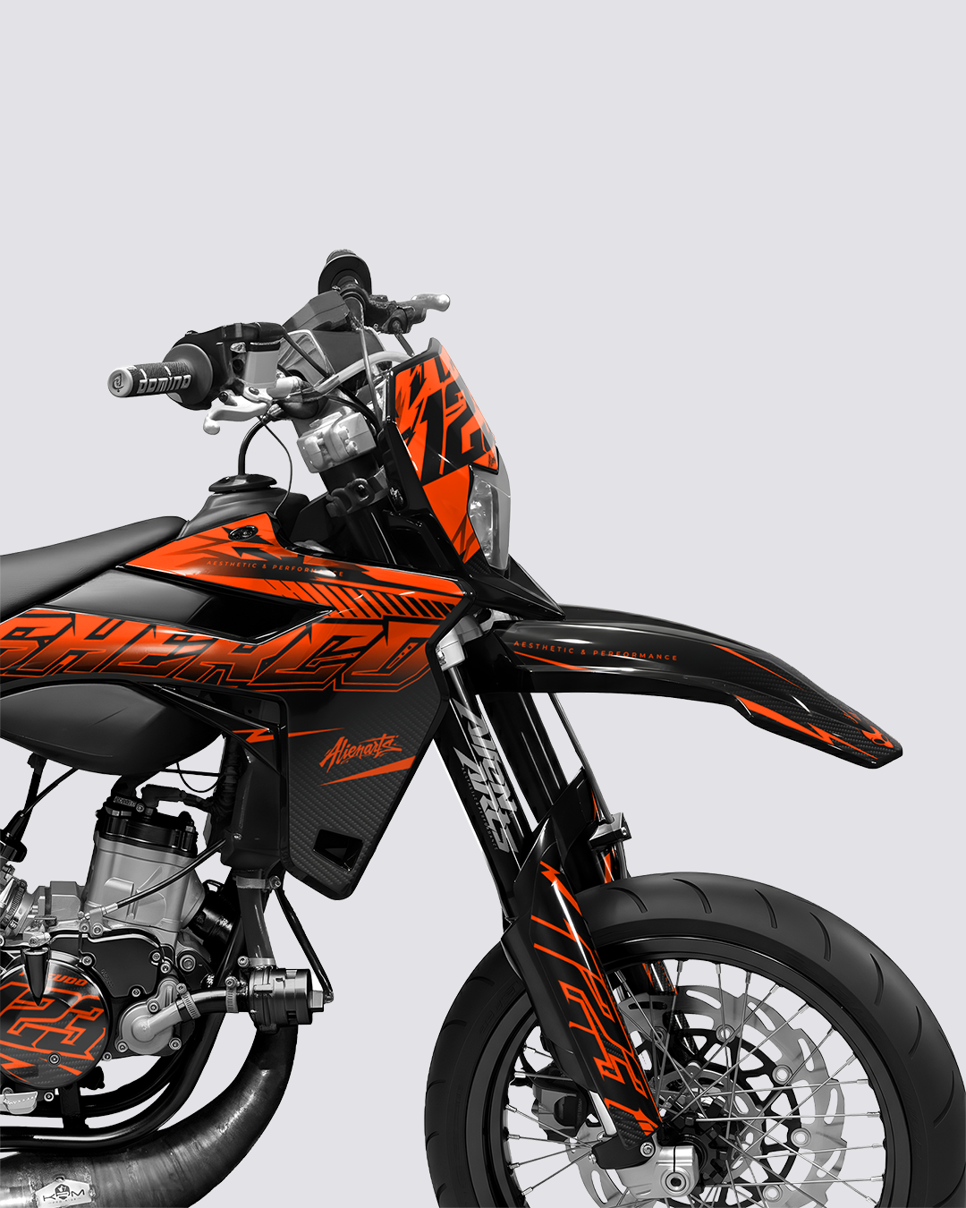 REAPER - Kit deco SHERCO 50cc - Orange — vue de face