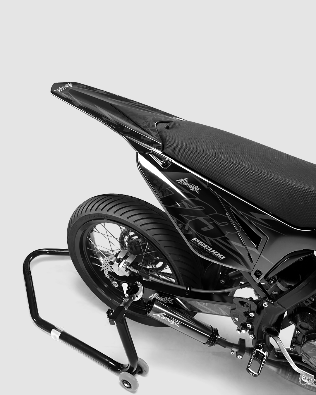 NEMESIS - Kit deco SHERCO 50cc - Blanc — vue de dos