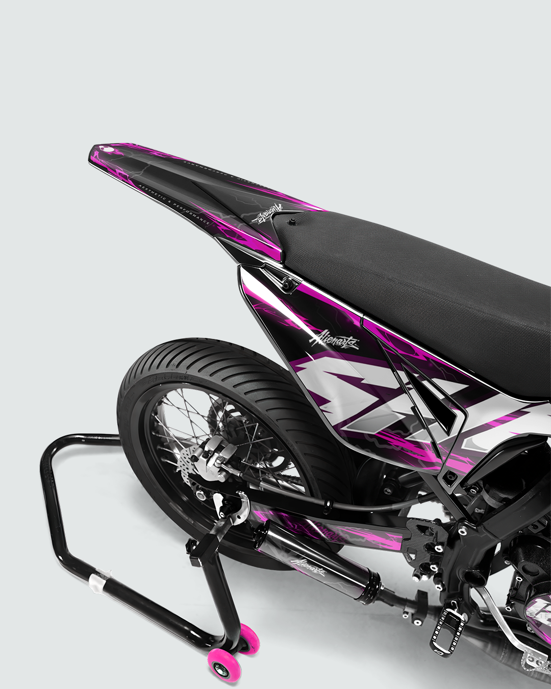 STORMX - Kit deco SHERCO 50cc - Rose — vue de dos