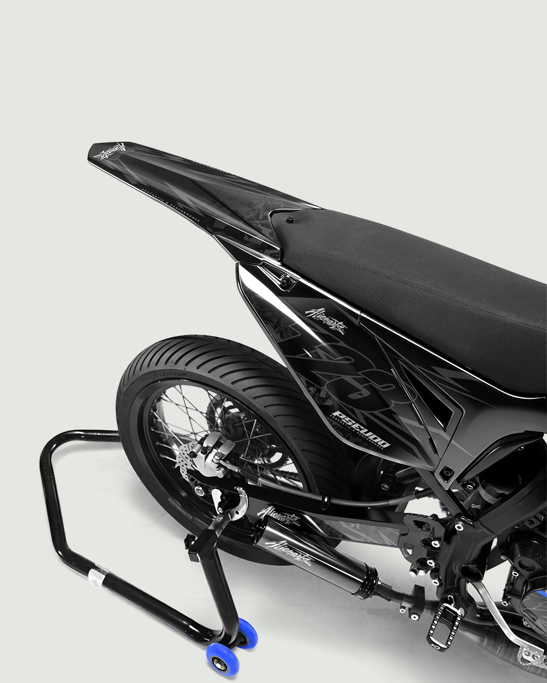 NEMESIS - Kit deco SHERCO 50cc - Bleu — vue de dos