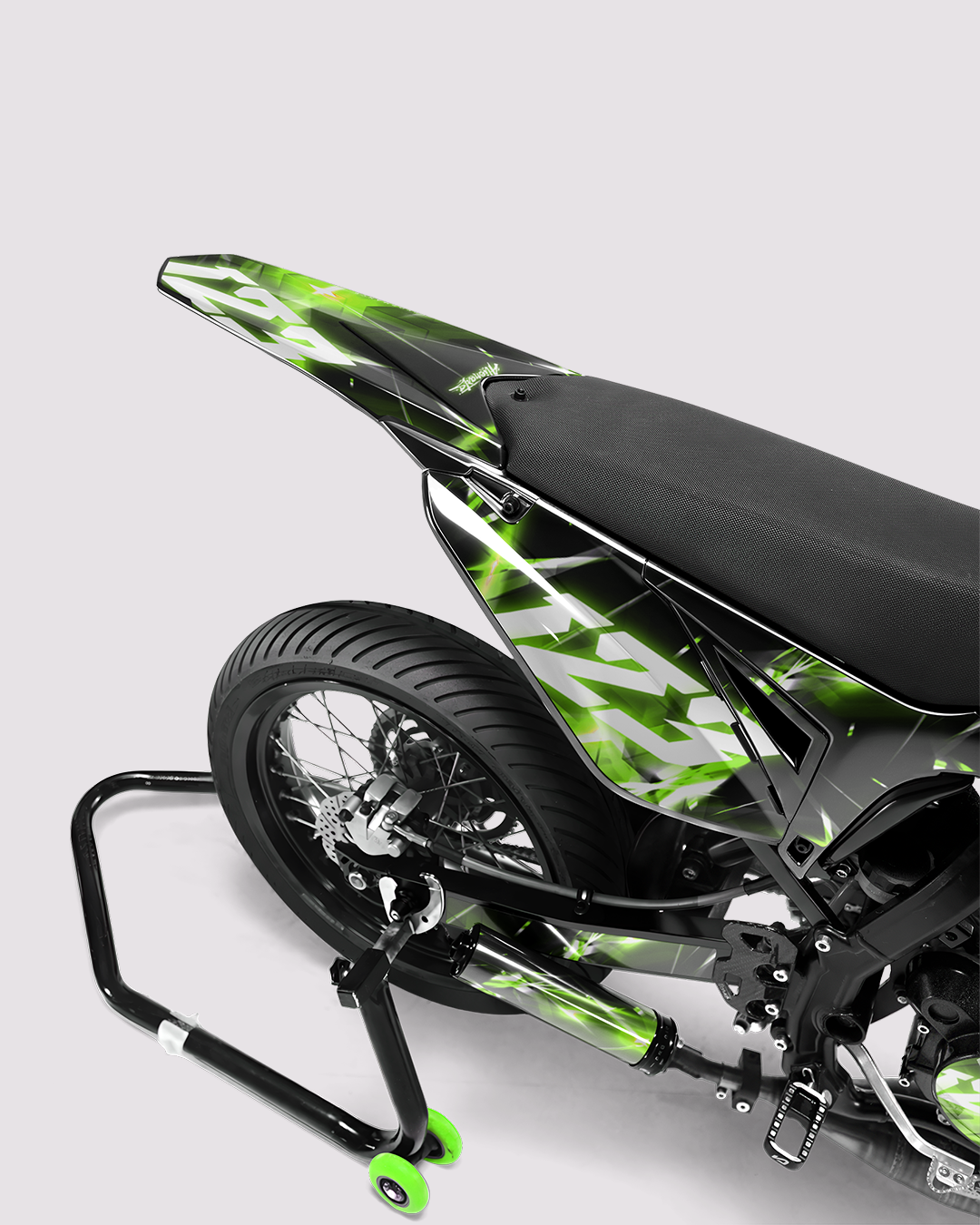 PLASMA - Kit deco SHERCO 50cc - Vert — vue de dos
