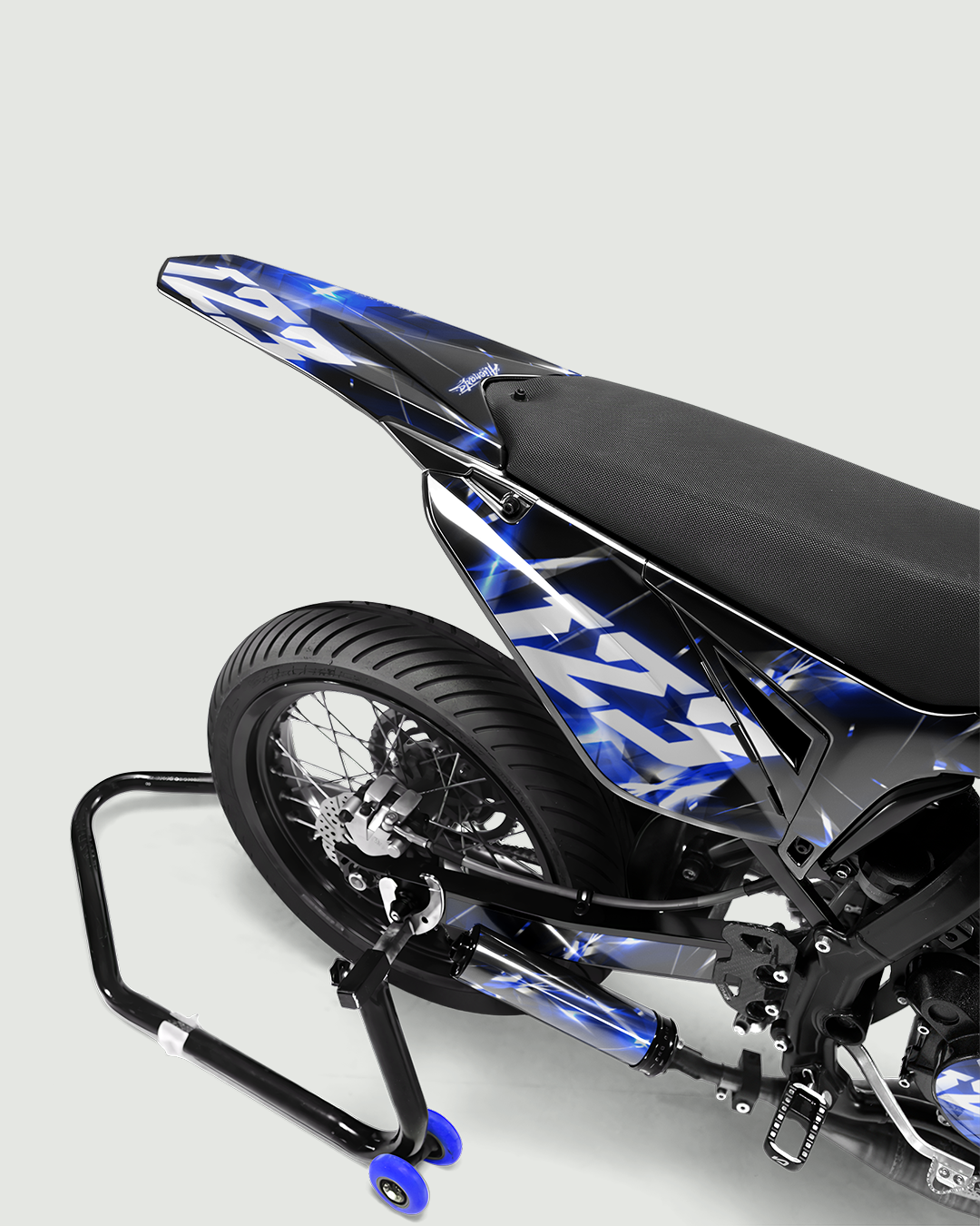 PLASMA - Kit deco SHERCO 50cc - Bleu — vue de dos