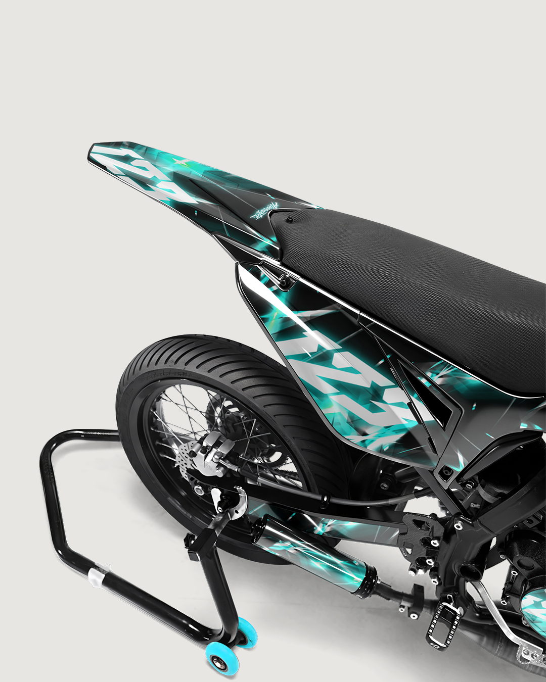 PLASMA - Kit deco SHERCO 50cc - Turquoise — vue de dos
