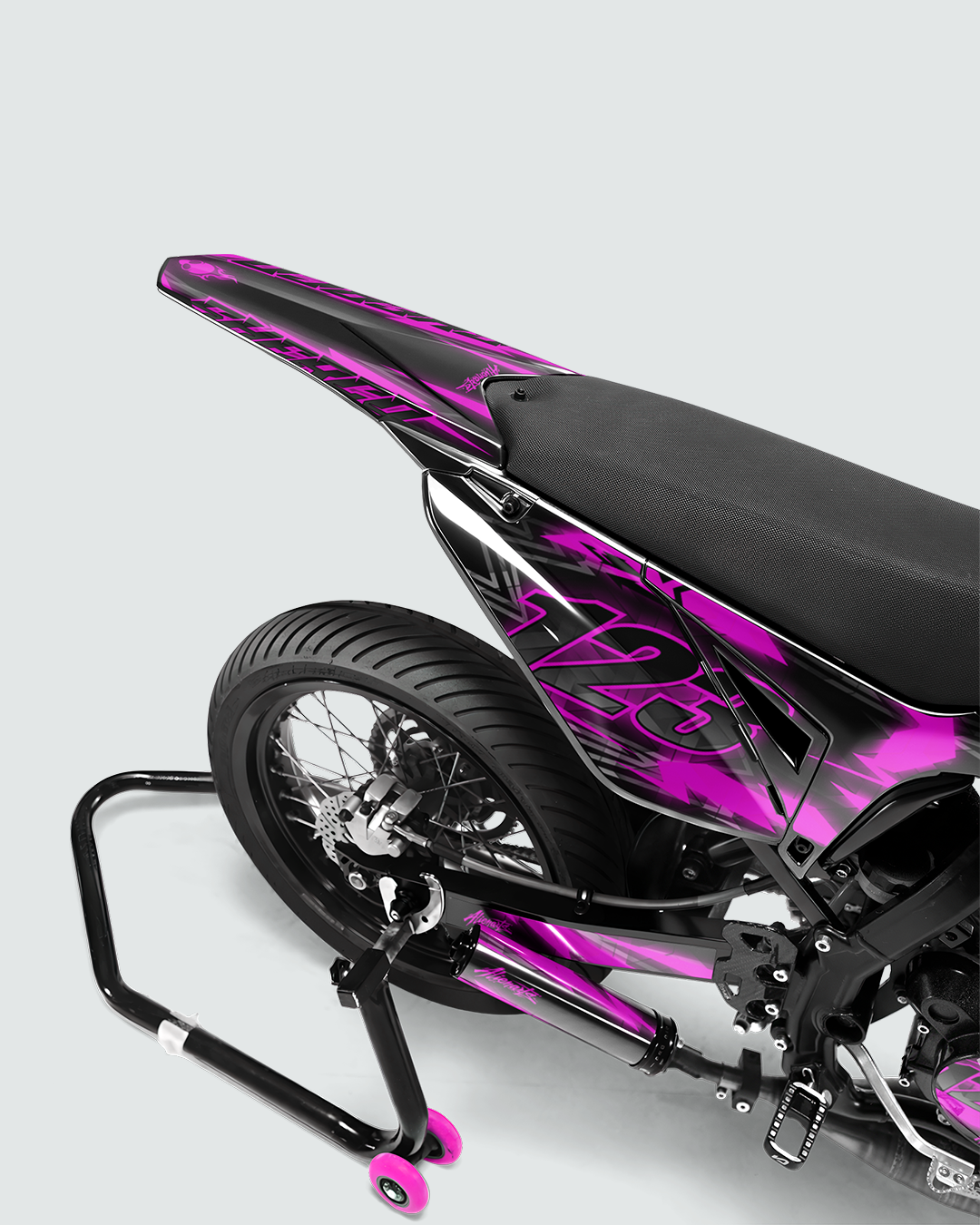 RAZOR - Kit deco SHERCO 50cc - Rose — vue de dos