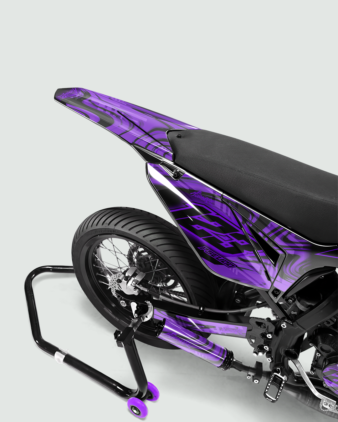 VORTEX - Kit deco SHERCO 50cc - Violet — vue de dos