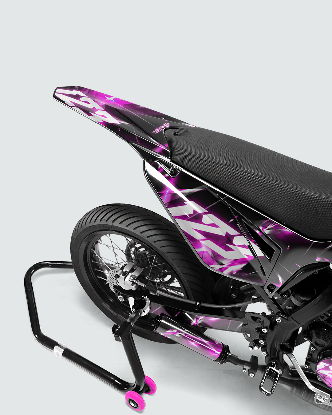 PLASMA - Kit deco SHERCO 50cc - Rose — vue de dos