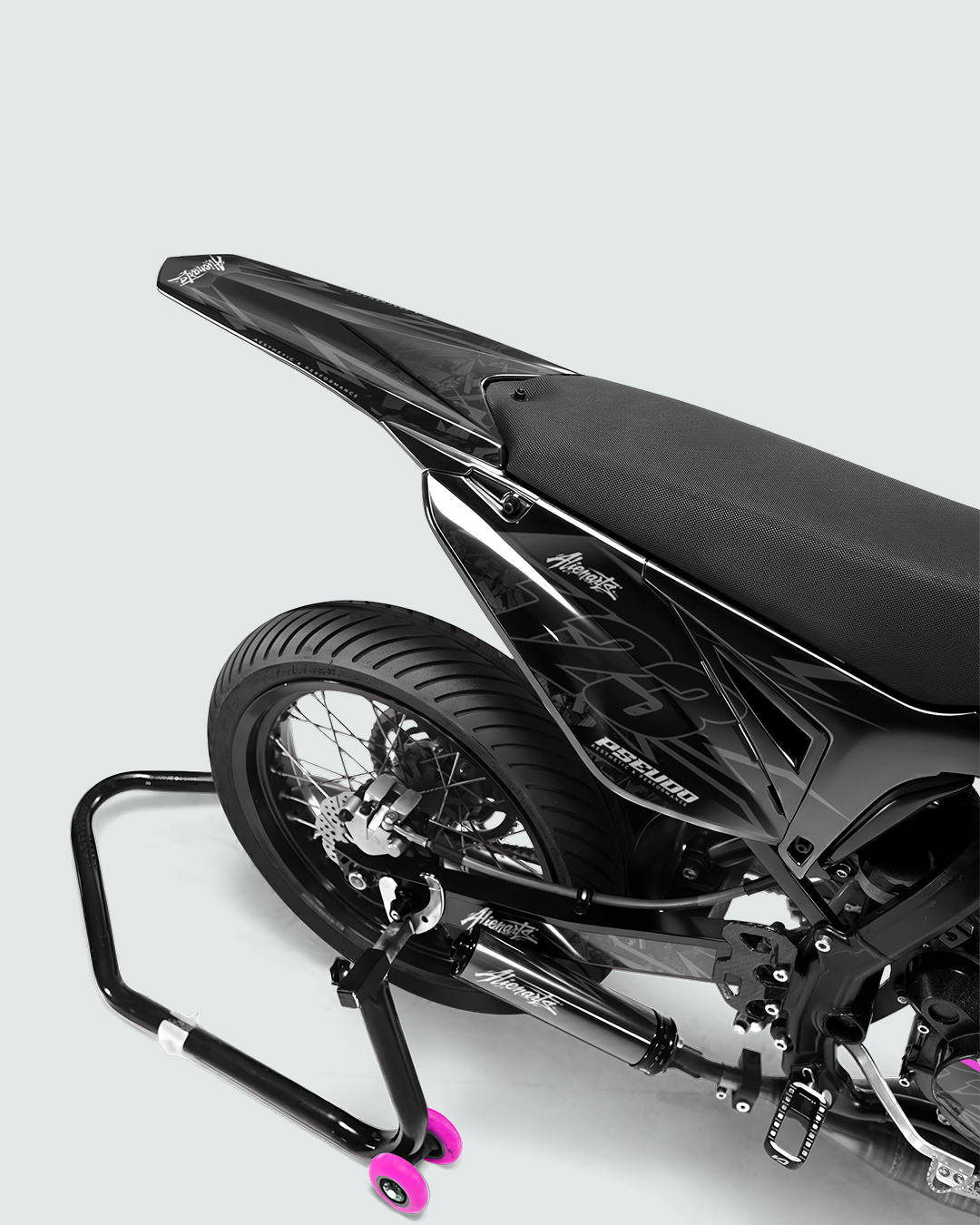 NEMESIS - Kit deco SHERCO 50cc - Rose — vue de dos