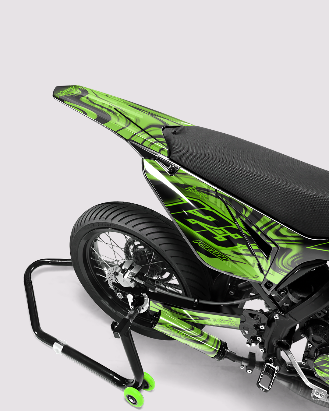 VORTEX - Kit deco SHERCO 50cc - Vert — vue de dos