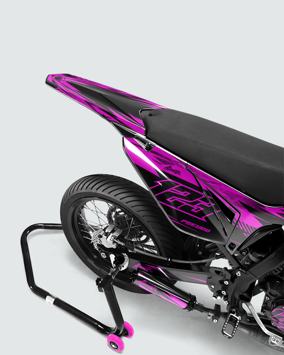 REAPER - Kit deco SHERCO 50cc - Rose — vue de dos