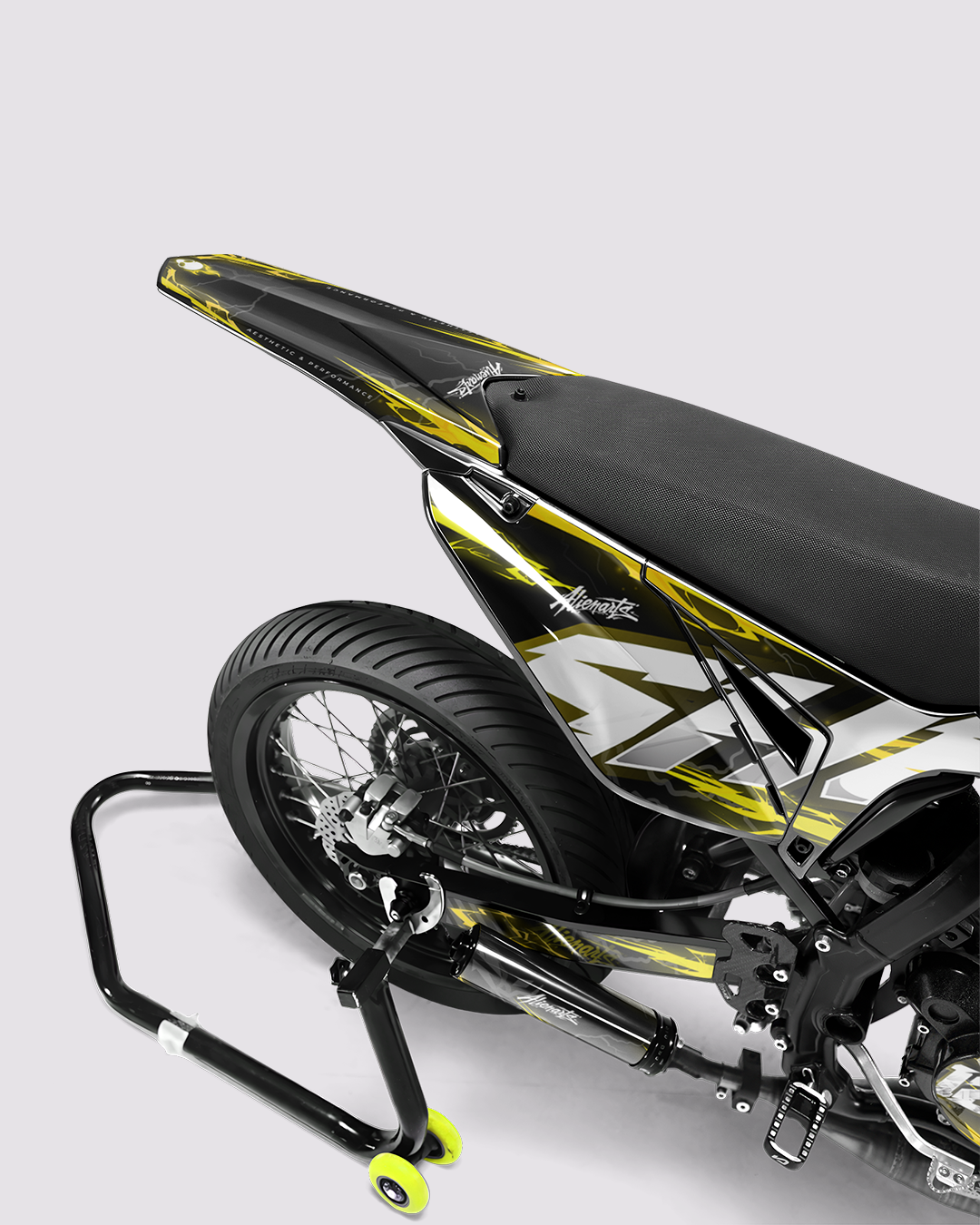 STORMX - Kit deco SHERCO 50cc - Jaune — vue de dos