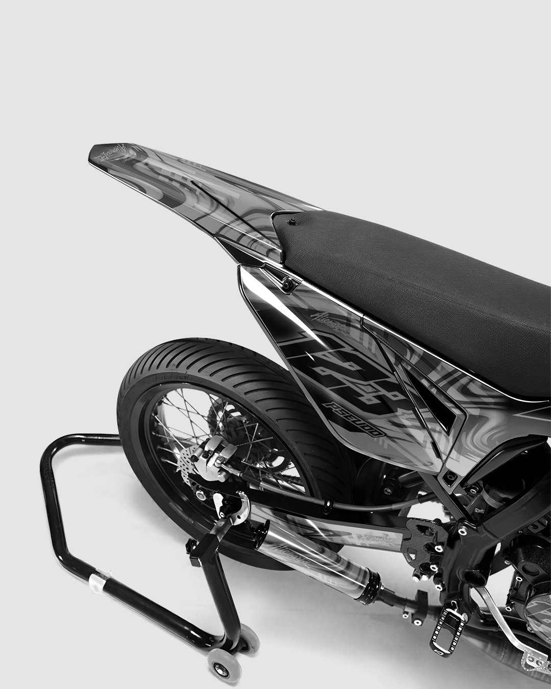 VORTEX - Kit deco SHERCO 50cc - Blanc — vue de dos