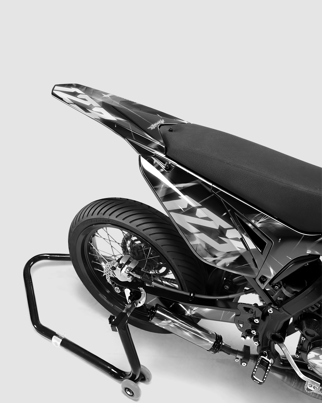 PLASMA - Kit deco SHERCO 50cc - Blanc — vue de dos