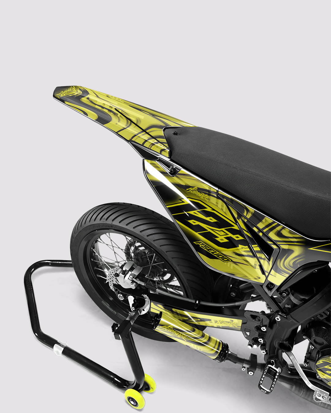 VORTEX - Kit deco SHERCO 50cc - Jaune — vue de dos
