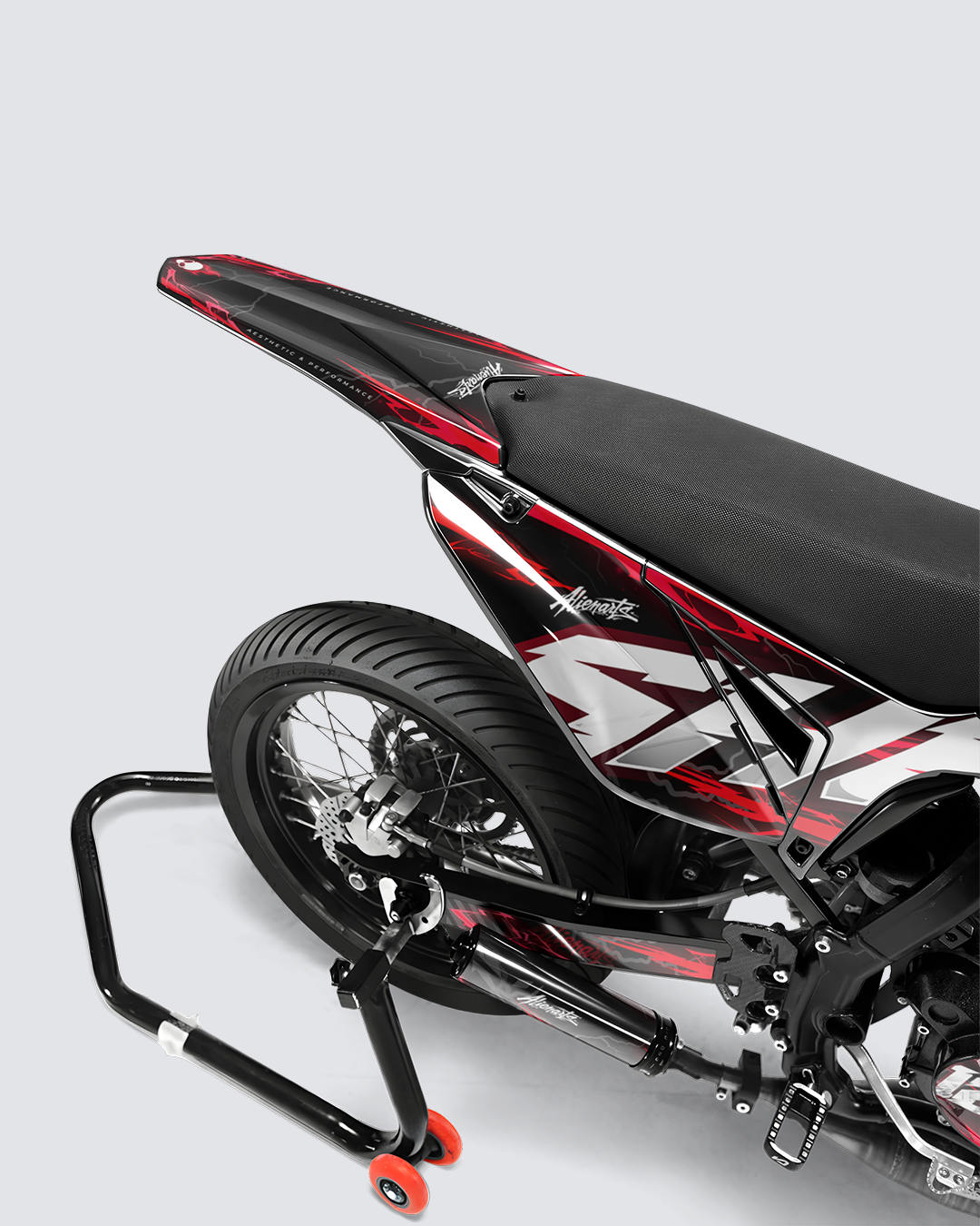 STORMX - Kit deco SHERCO 50cc - Rouge — vue de dos
