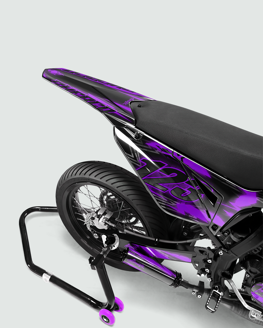RAZOR - Kit deco SHERCO 50cc - Violet — vue de dos