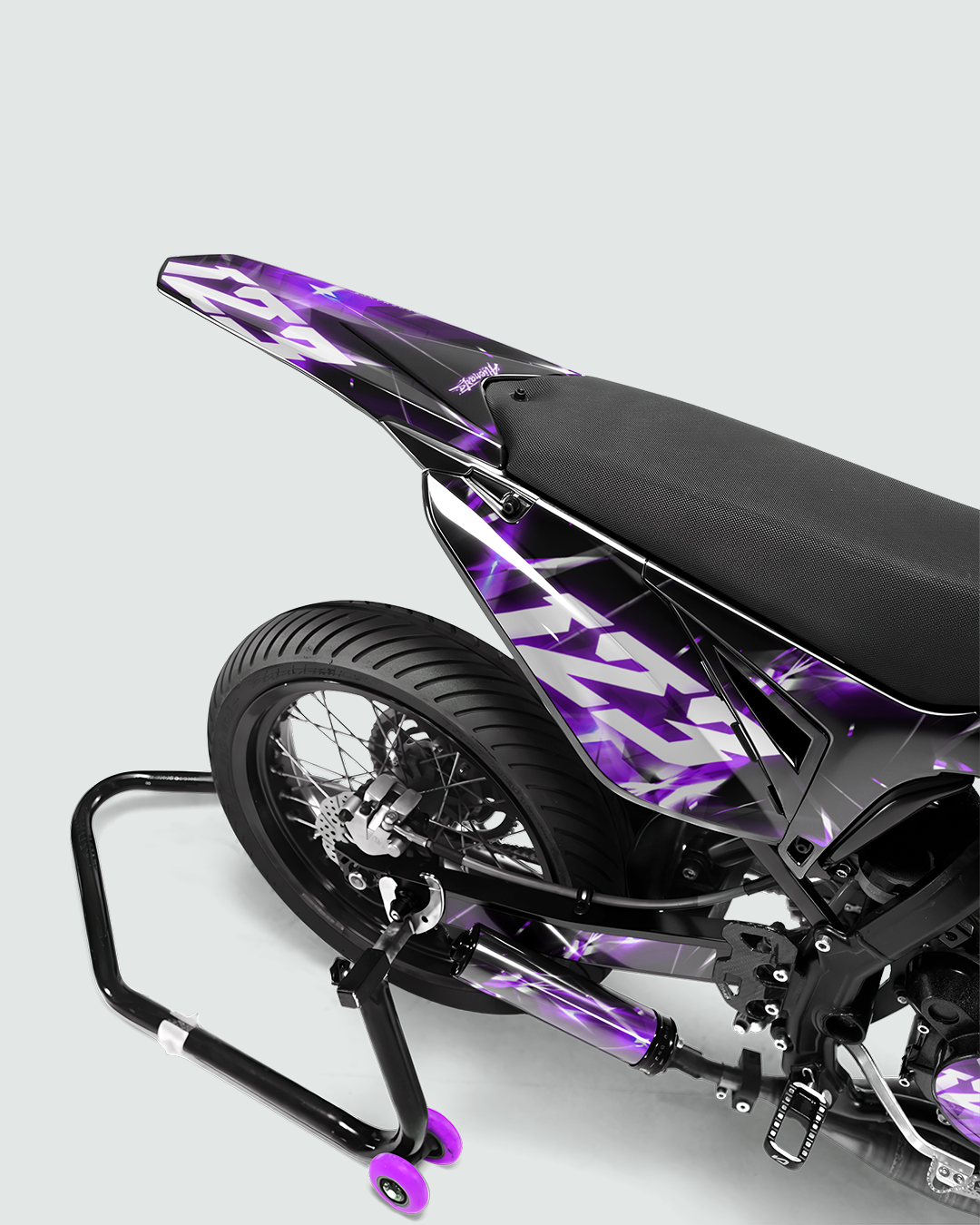 PLASMA - Kit deco SHERCO 50cc - Violet — vue de dos