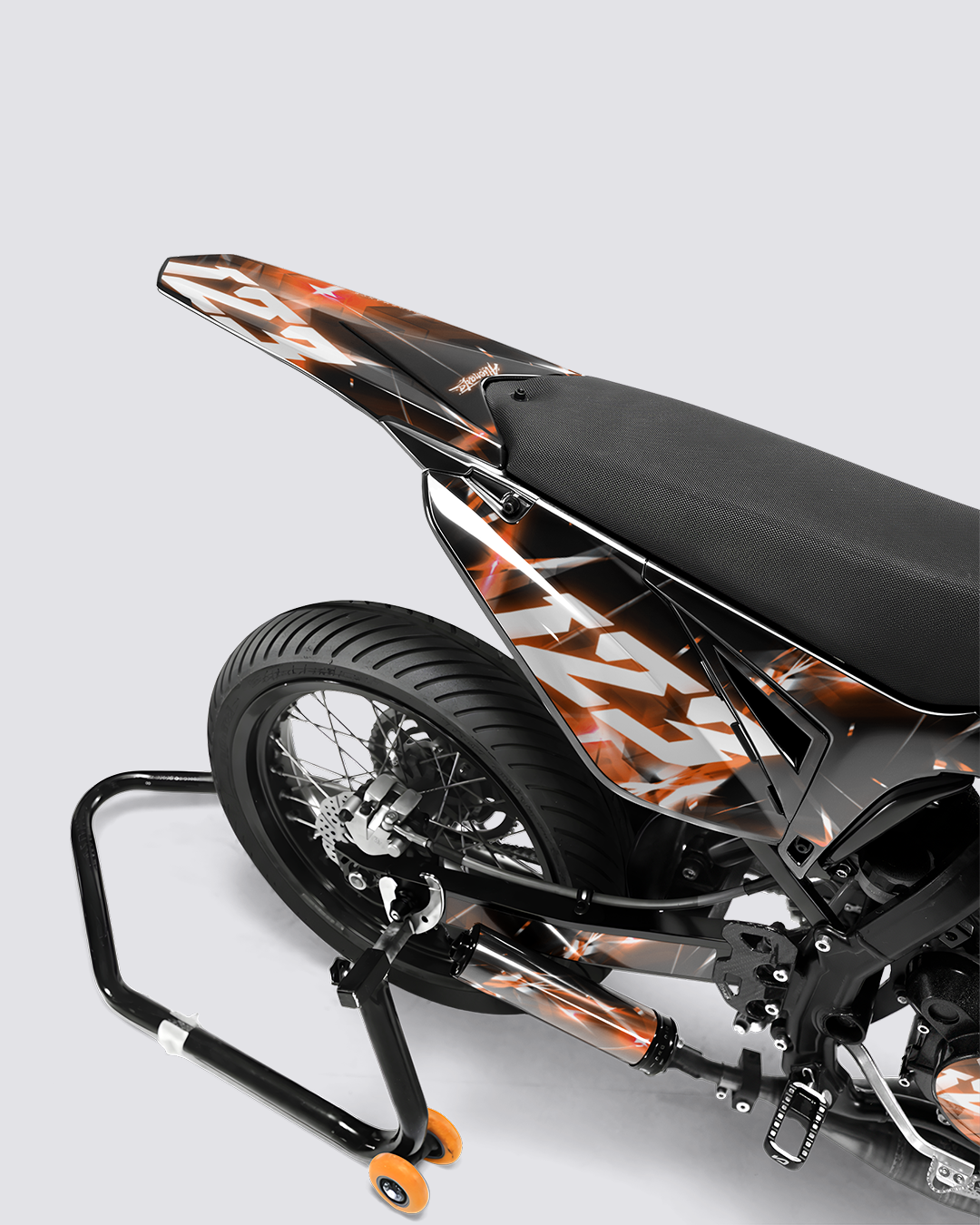PLASMA - Kit deco SHERCO 50cc - Orange — vue de dos