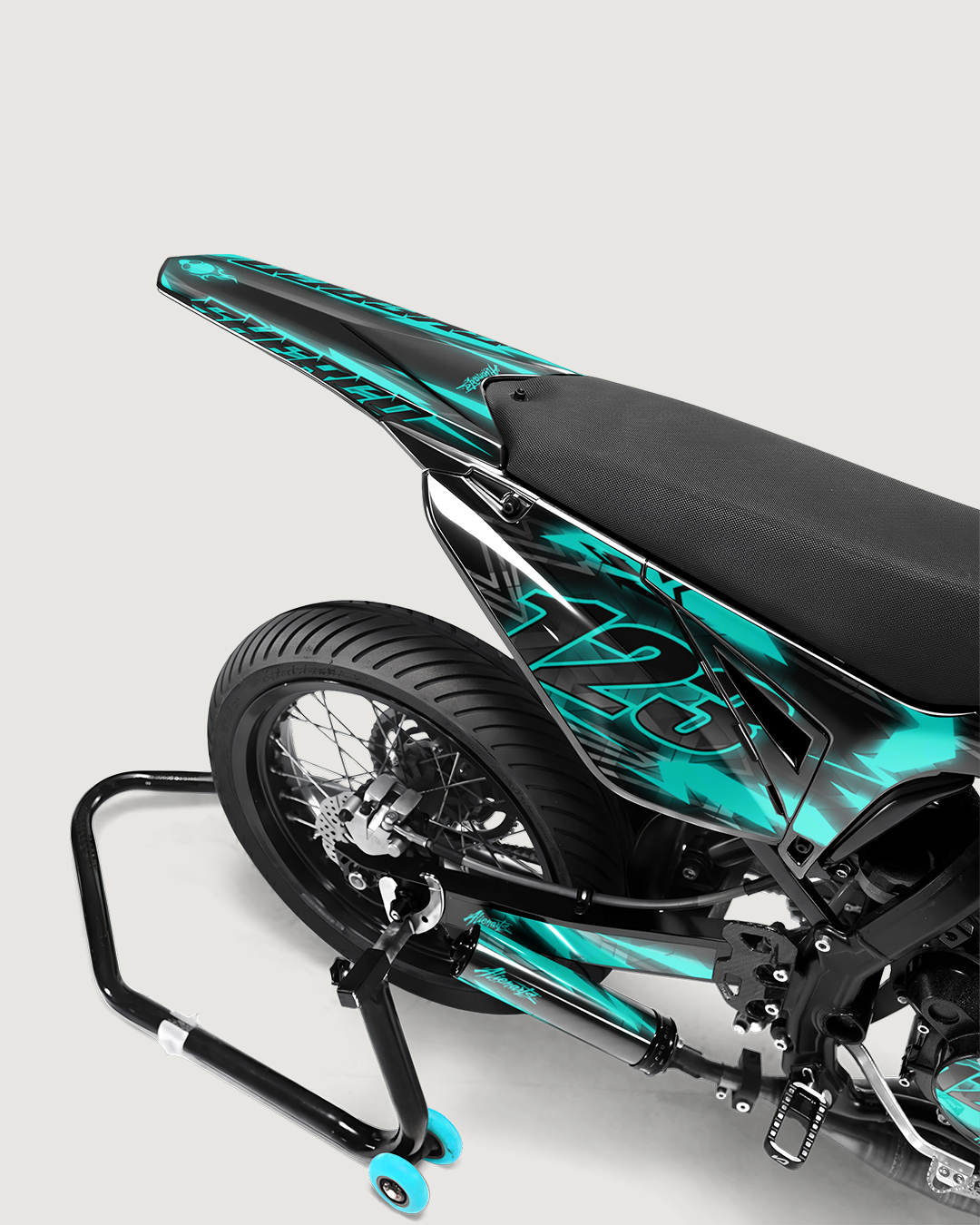 RAZOR - Kit deco SHERCO 50cc - Turquoise — vue de dos