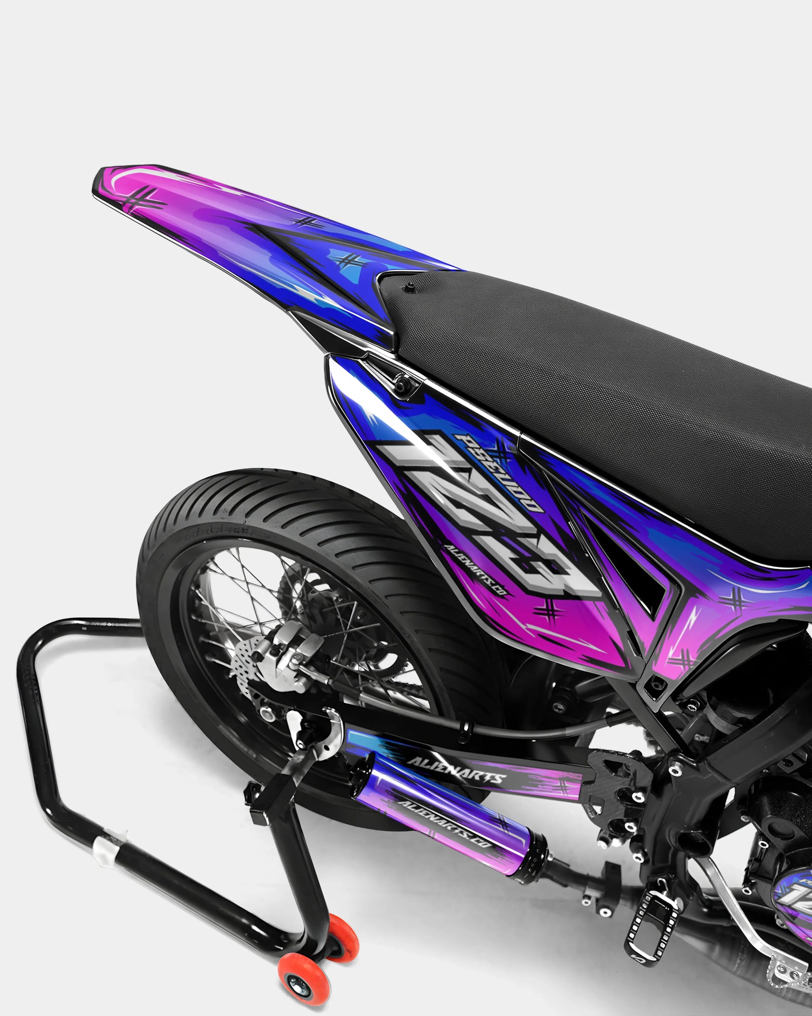 PAVO - Dekorationsset SHERCO 50cc - Blau Rosa