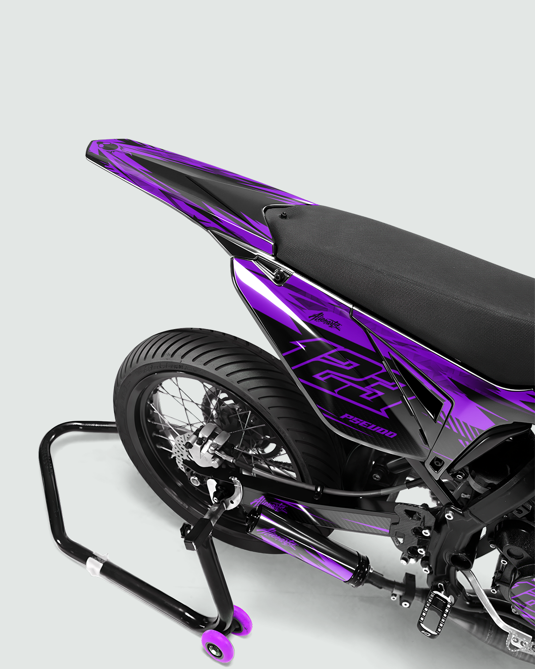 REAPER - Kit deco SHERCO 50cc - Violet — vue de dos