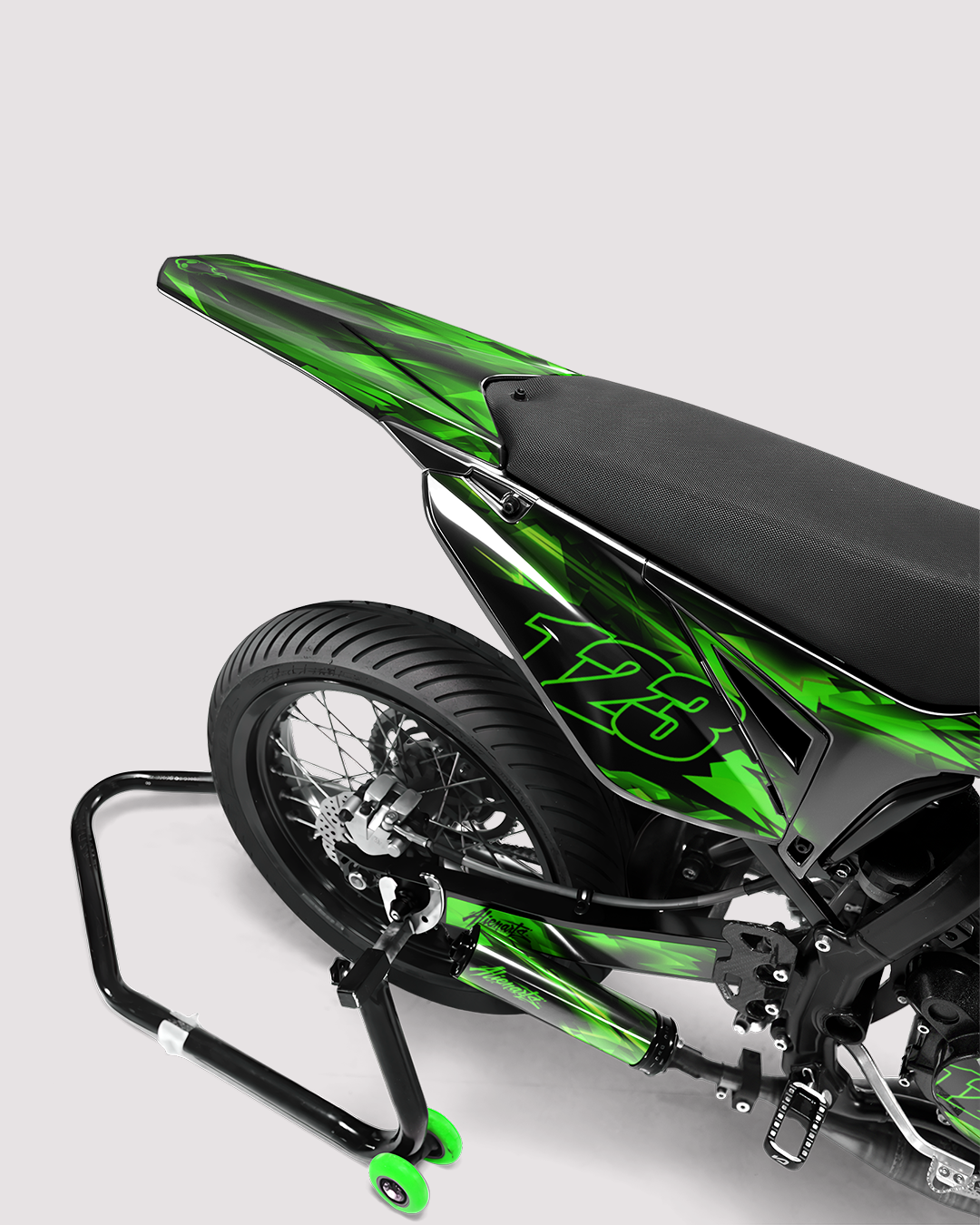 RUSH - Kit deco SHERCO 50cc - Vert — vue de dos