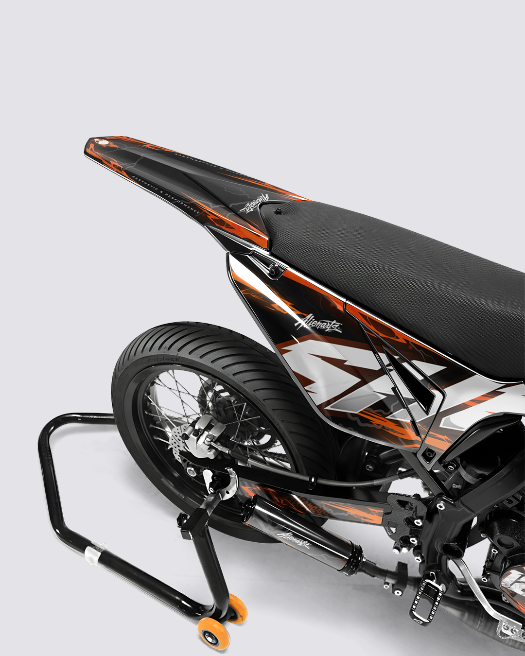 STORMX - Kit deco SHERCO 50cc - Orange — vue de dos