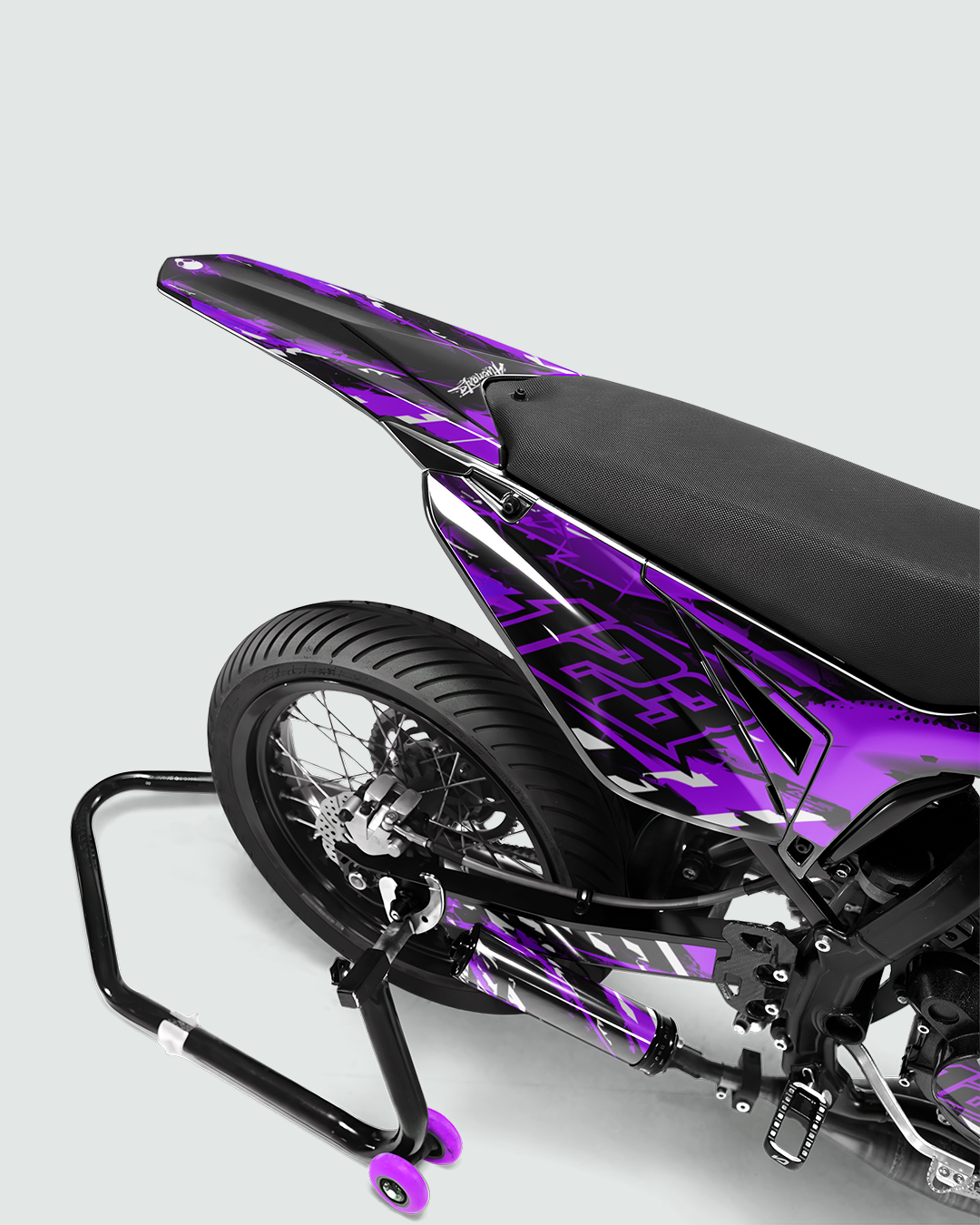 ROGUE - Kit deco SHERCO 50cc - Violet — vue de dos