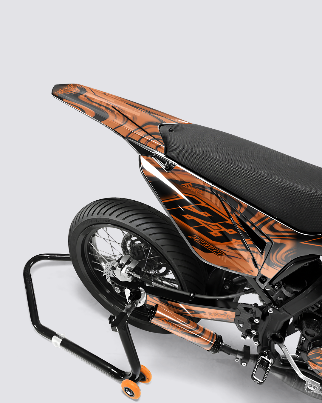 VORTEX - Kit deco SHERCO 50cc - Orange — vue de dos