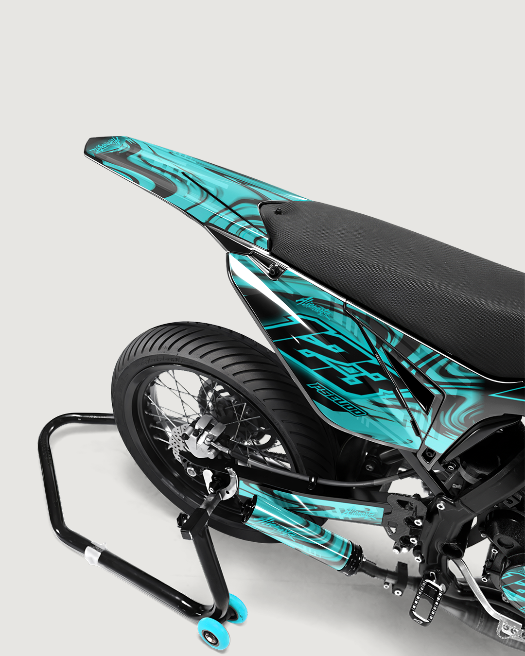 VORTEX - Kit deco SHERCO 50cc - Turquoise — vue de dos