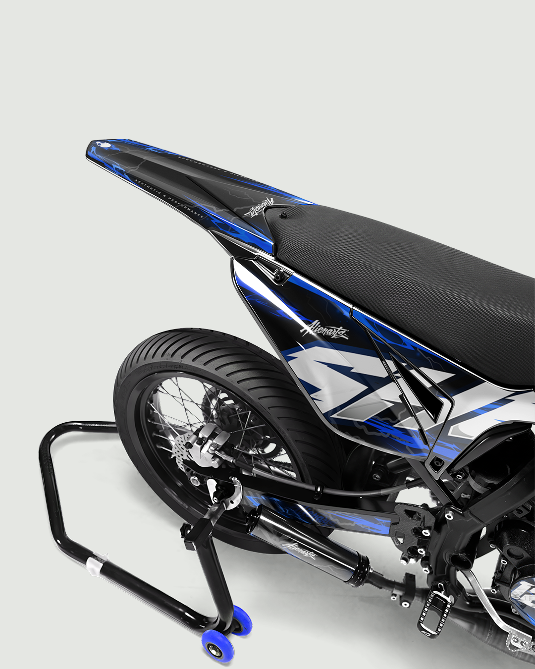 STORMX - Kit deco SHERCO 50cc - Bleu — vue de dos