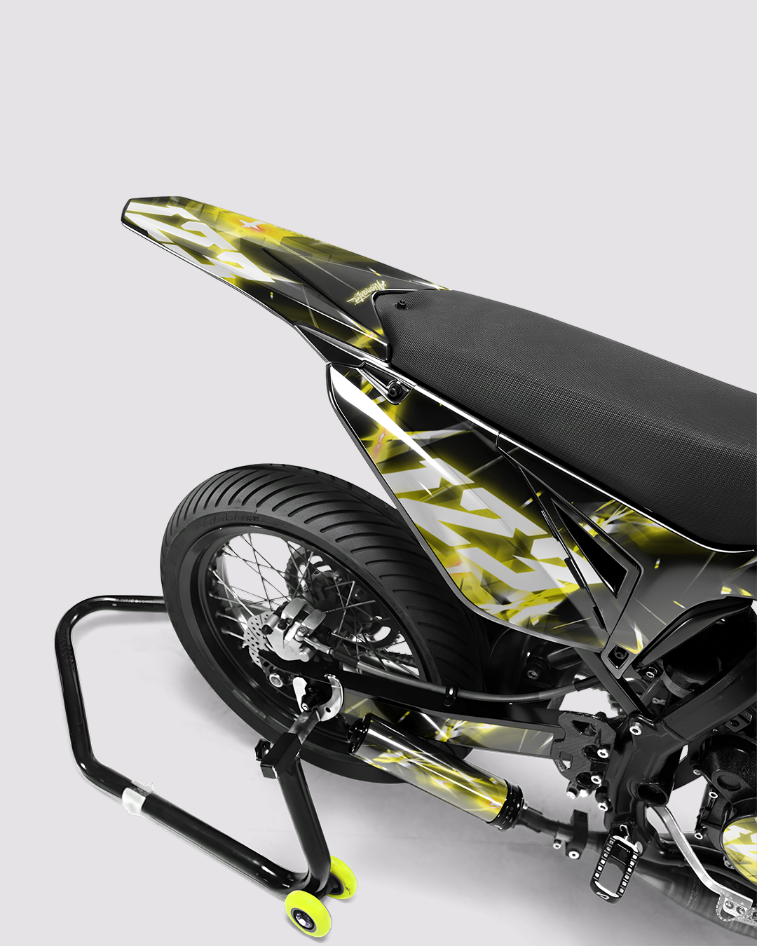 PLASMA - Kit deco SHERCO 50cc - Jaune — vue de dos