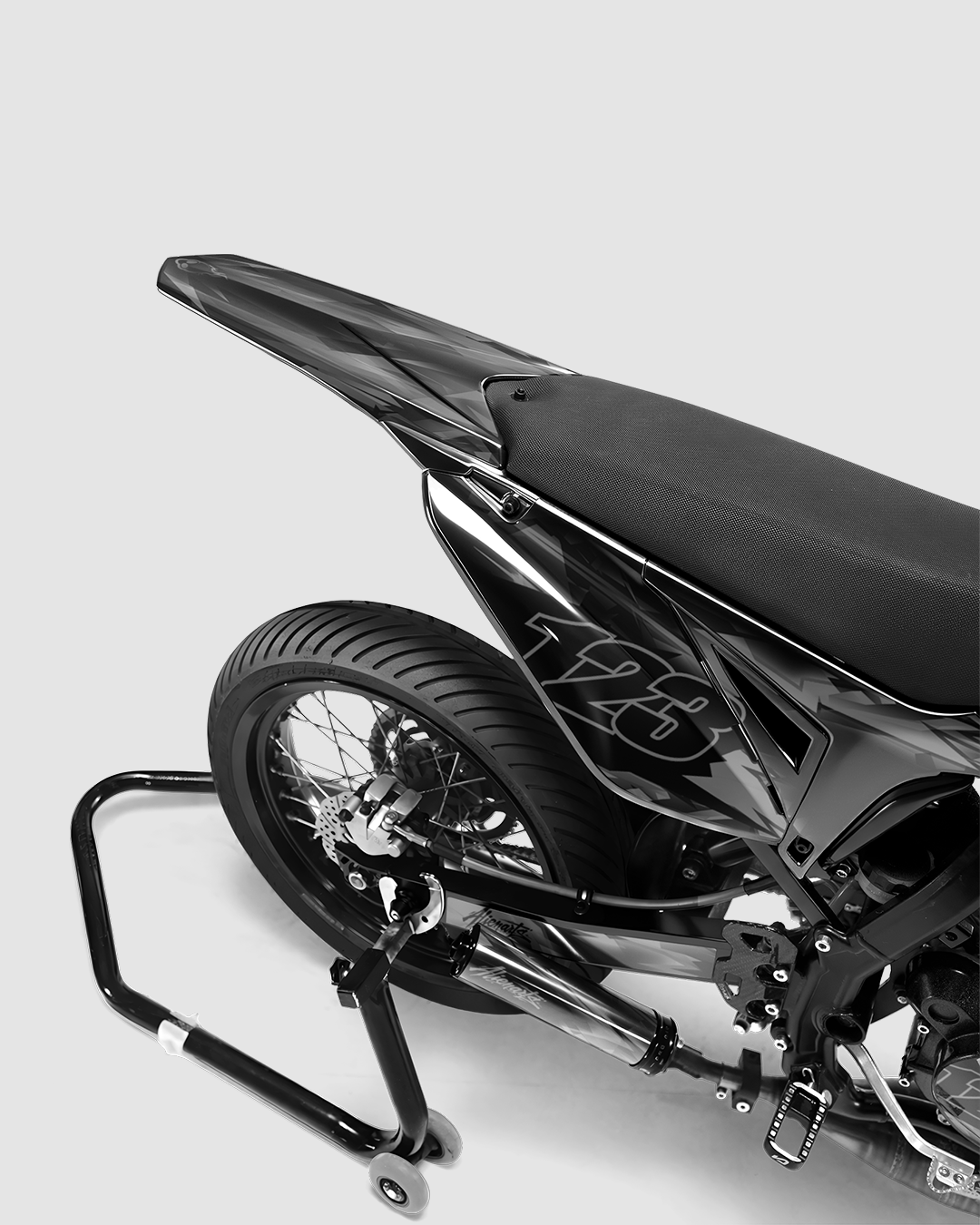 RUSH - Kit deco SHERCO 50cc - Blanc — vue de dos