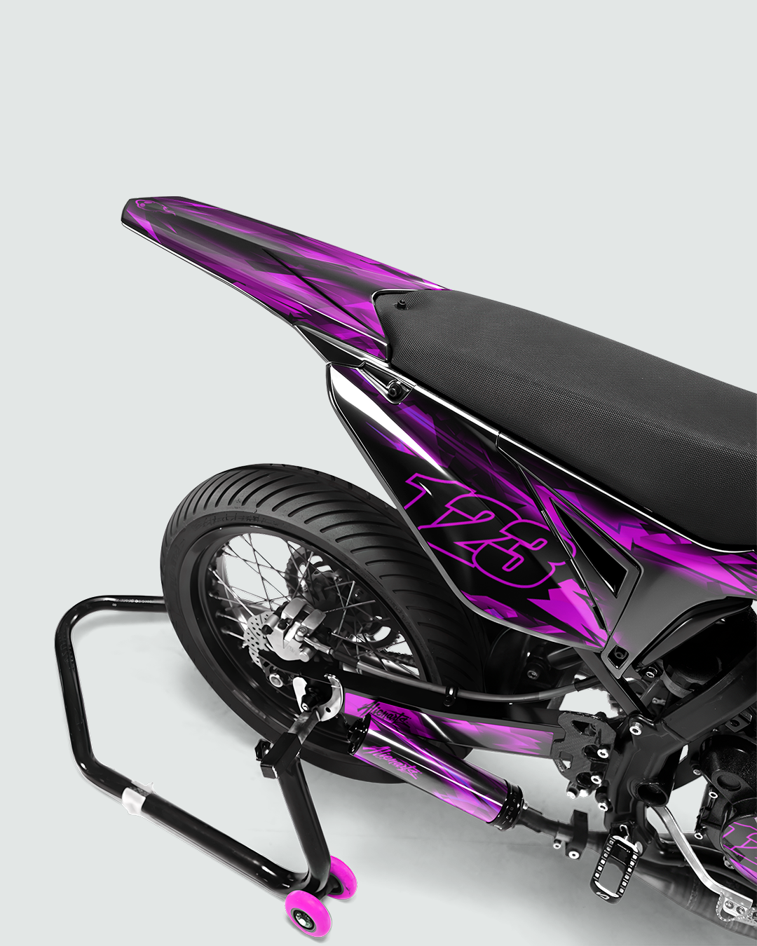 RUSH - Kit deco SHERCO 50cc - Rose — vue de dos