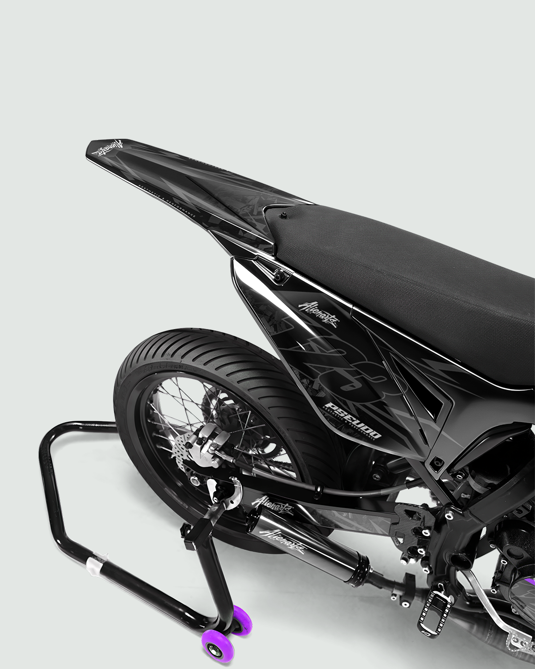 NEMESIS - Kit deco SHERCO 50cc - Violet — vue de dos