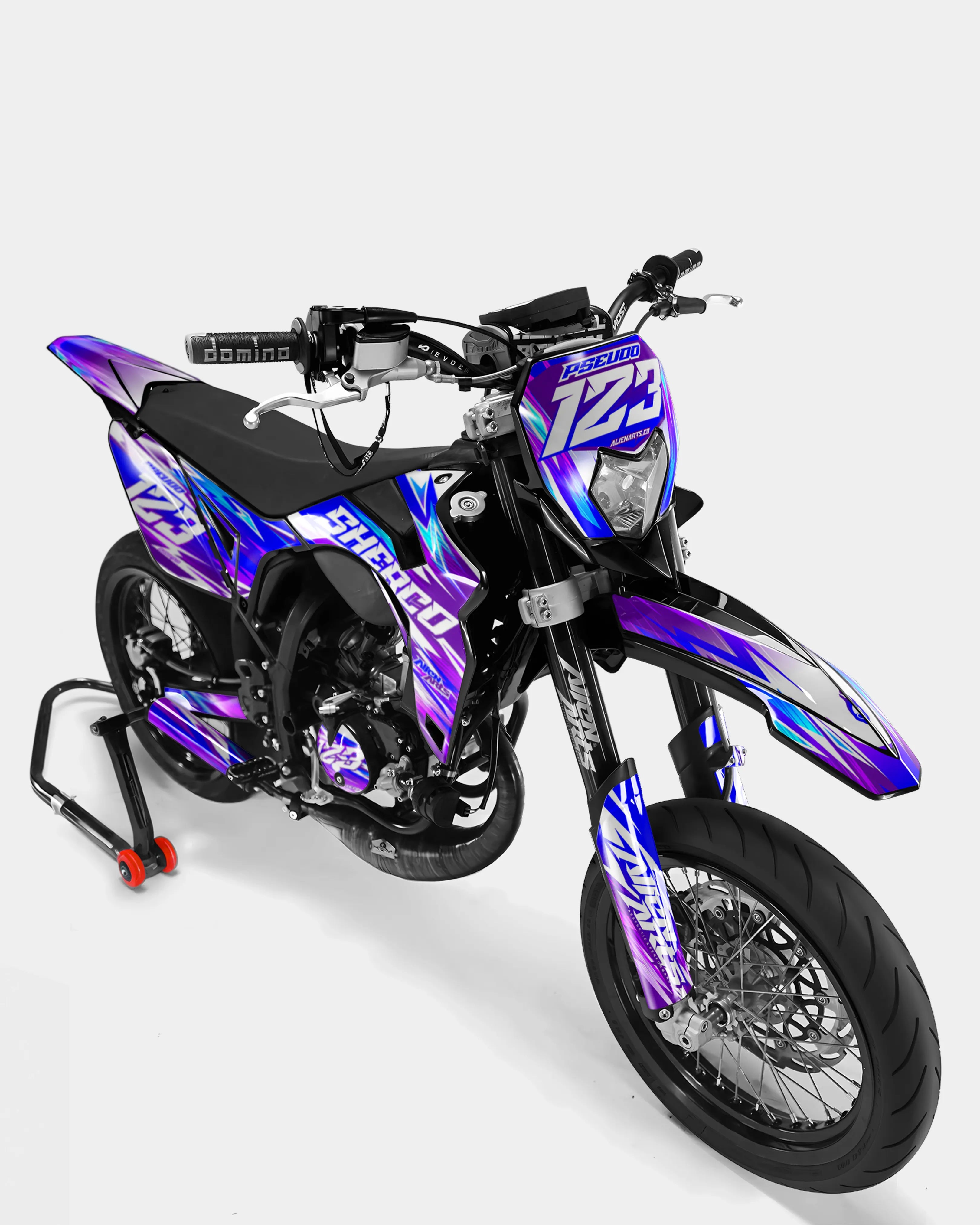 AUROPE - Kit deco SHERCO 50cc - Violet Bleu