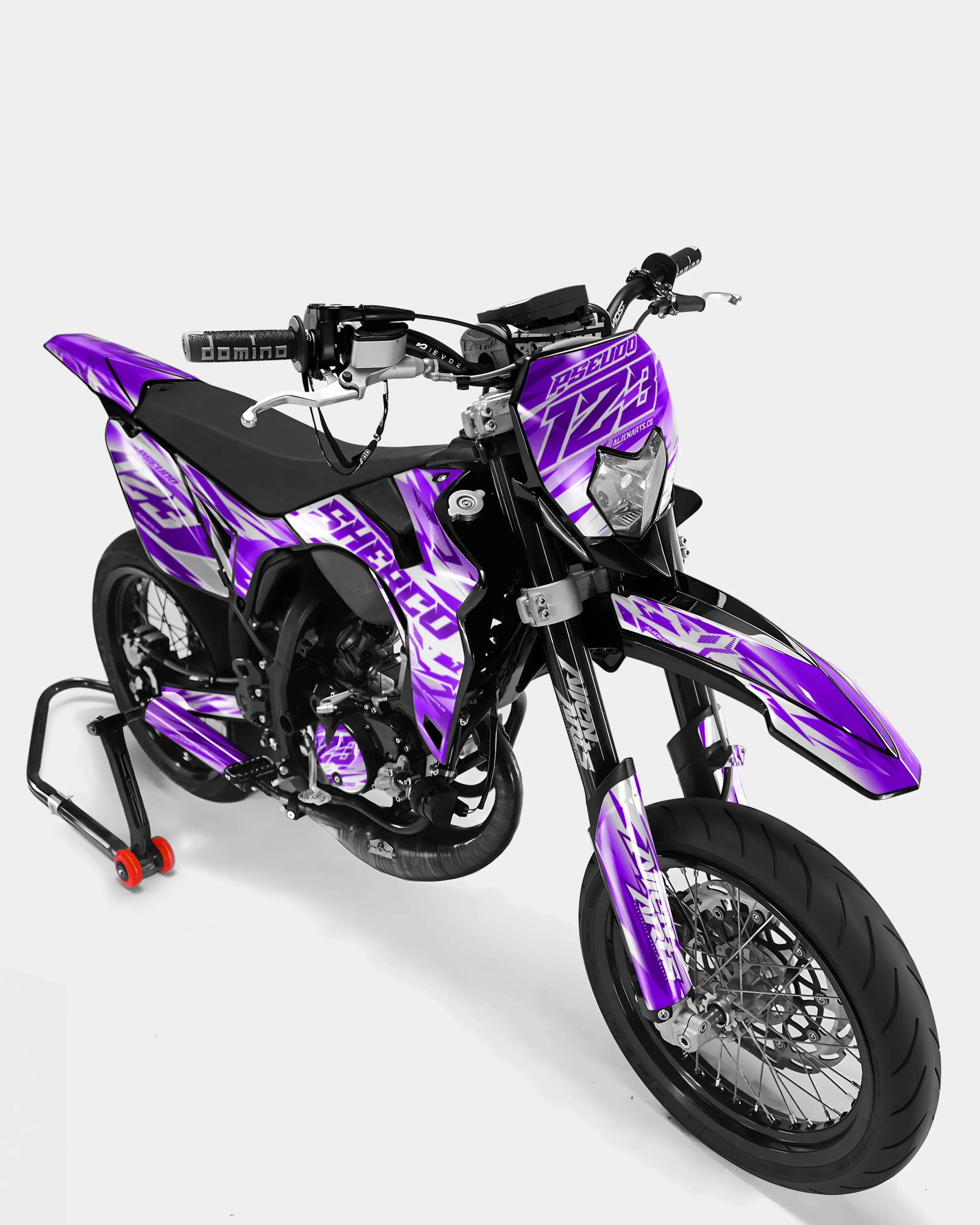 LUNIOR- Dekorationsset SHERCO 50cc - Violett