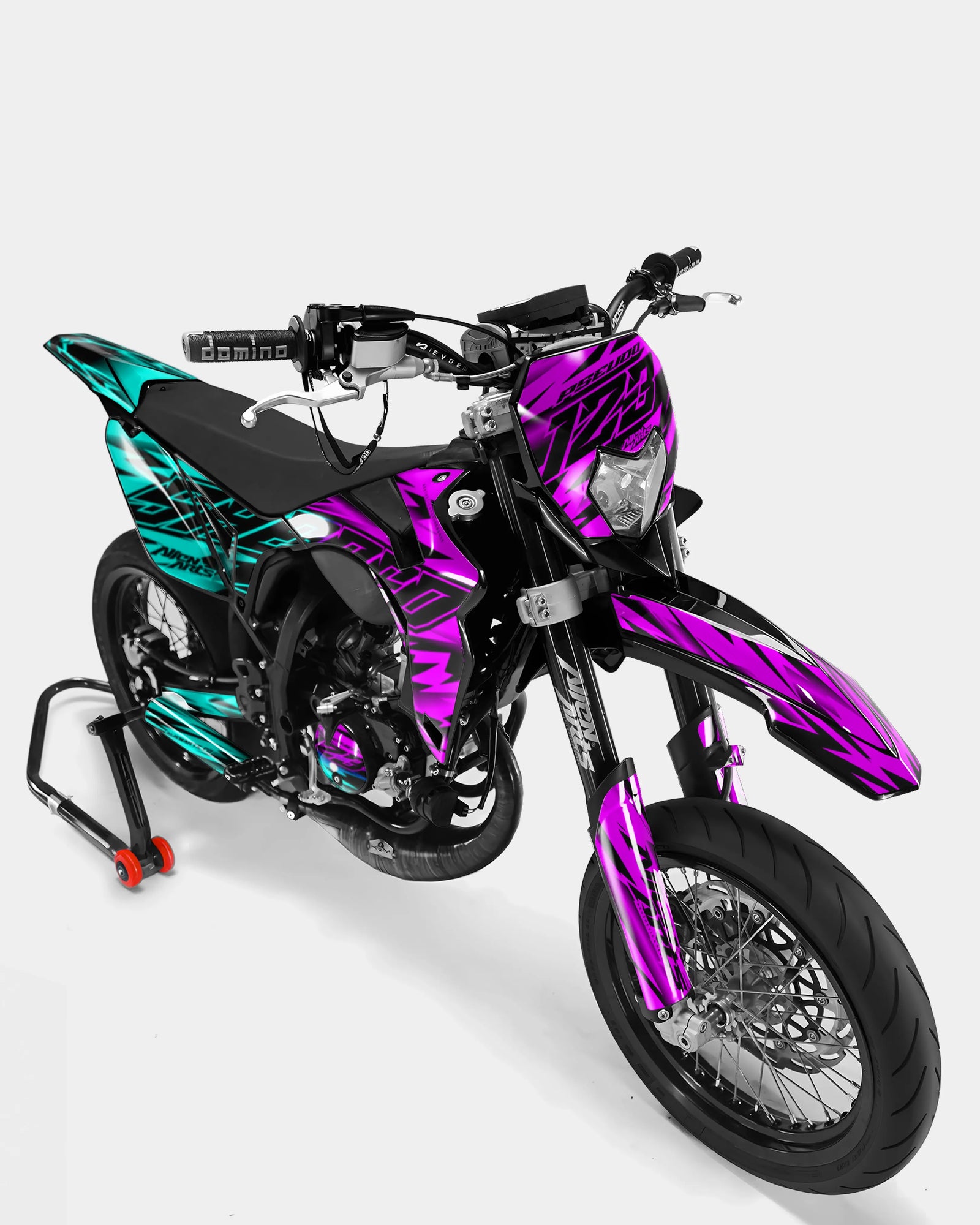 PAENO - Decoratieset SHERCO 50cc - Roze Turquoise