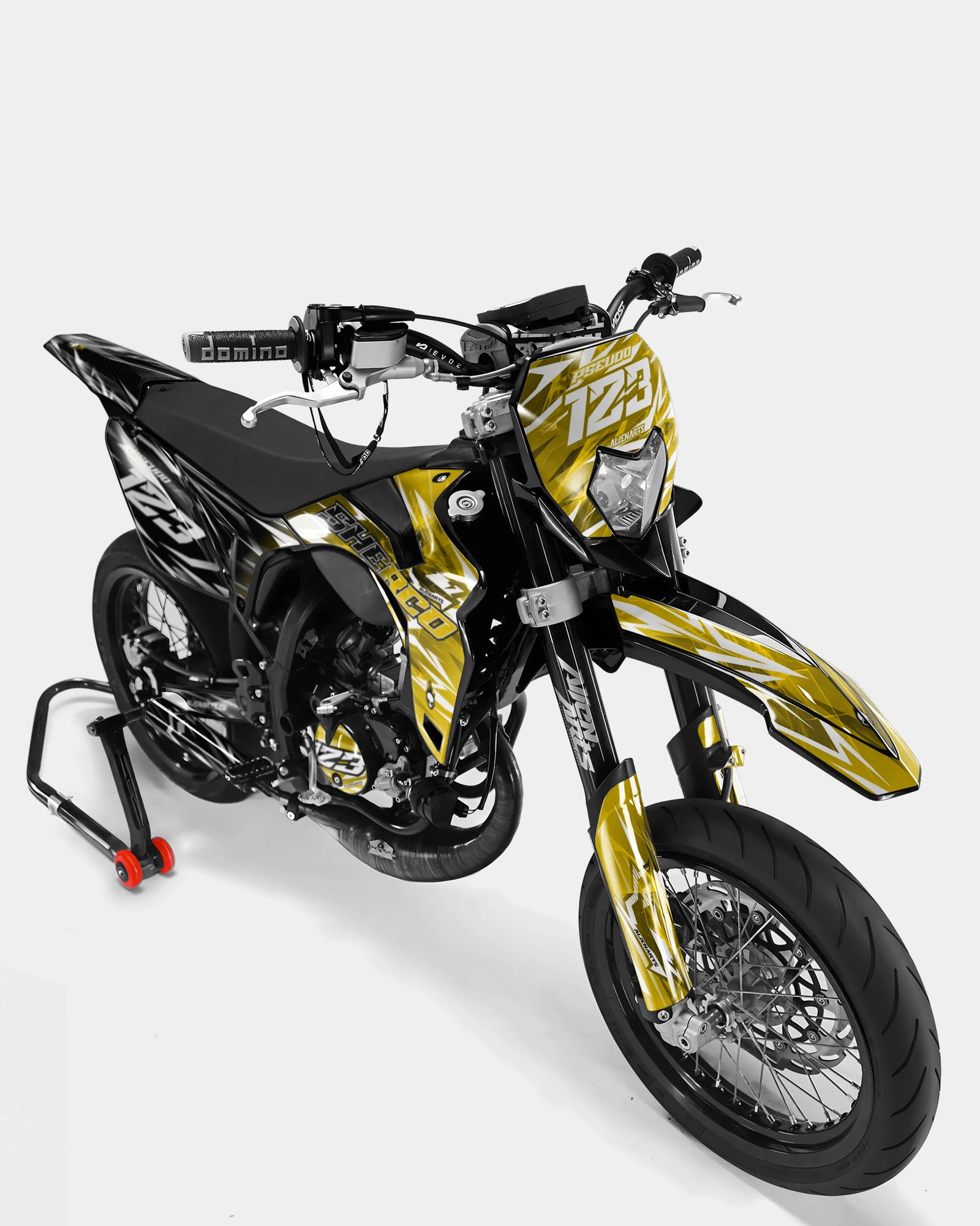 PLUME - Dekorationsset SHERCO 50cc - Dunkelgelb